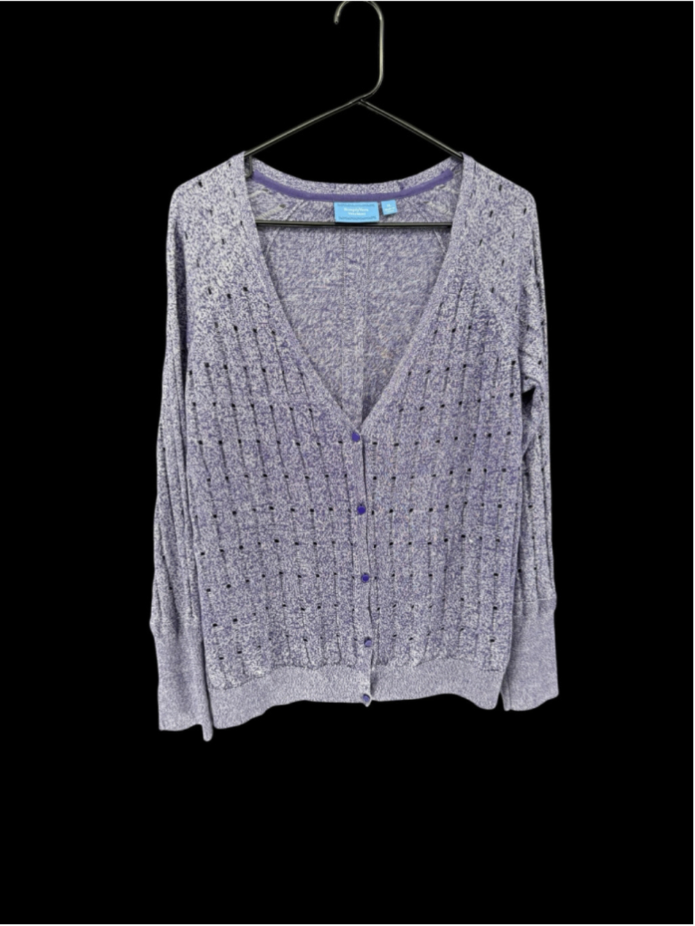 Women's Simply Vera Vera Wang Cardigan Sweater XL Purple